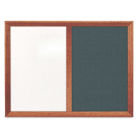United Visual Products Enclosed Corkboard, 1 Door, 18"x24", 4" Fra UV3421-BRONZE-MEDGRY